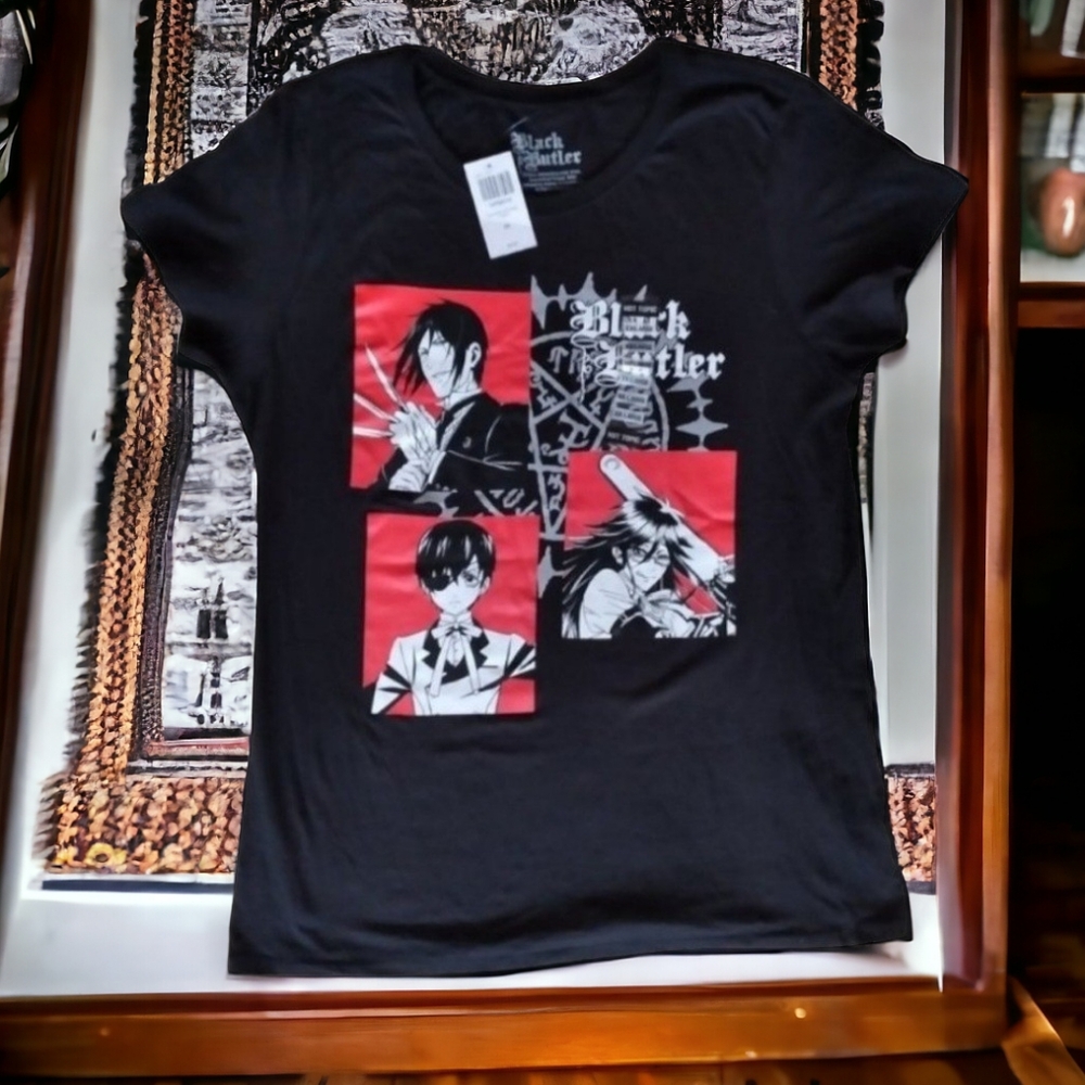 NWT BLACK BUTLER Mens Black T Shirt